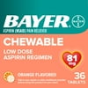 Bayer Low Dose Chewable 81mg Aspirin Tablets, Orange, 36 Count