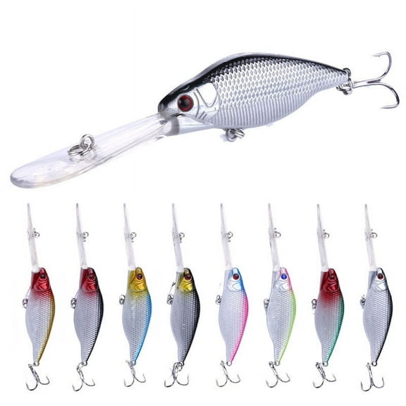 HENGJIA Fishing Deep Diving Fishing Lures Swimbait Large Sinking Minnow Lure Freshwater Jerkbait Lure 8Pcs/kit