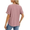 thumbnail image 4 of Summer Fashion Plus Size Tops for Womens 2025 Print Tops Short Sleeve Out Blouse Funny Round Neck T-Shirt Tops Tank Top, 4 of 5