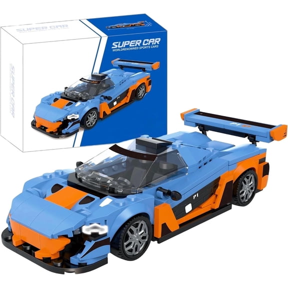 Remocguys Blue Sports Car Building Set Compatible with Lego Racing Cars Collectible Model for Adults Teens 348pcs