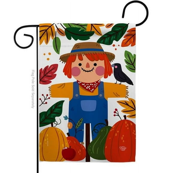 13 x 18.5 in. Sweetie Scarecrow Garden Flag with Fall Harvest & Autumn Double-Sided Decorative Vertical Flags House Decoration Banner Yard Gift