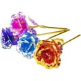 thumbnail image 1 of Wowagoga 12 Piezas De Flores Artificiales De Rosas Galaxia De 24 Quilates, 4 Colores Para Siempre, Regalos Para Mujeres, Niñas, Mamá, Esposa, Hijas, Hermana, Día De La Madre, Día De San Valentín, Cump Wowagoga NA, 1 of 5