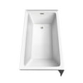thumbnail image 3 of Wyndham Collection WCBTW16032R18BNTRIM 60 x 32 x 18 in. Grayley Alcove Bathtub with Right-Hand Drain & Overflow Trim, Brushed Nickel & White, 3 of 7