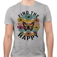 thumbnail image 2 of Find the Happy Butterfly Shirt Unisex 3X-Large Grey, 2 of 5