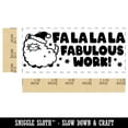 thumbnail image 2 of Fa La La La Fabulous Work Christmas Llama Teacher Student School Self-Inking Rubber Stamp Ink Stamper - Blue Ink - Small 1-1/2 Inch, 2 of 7