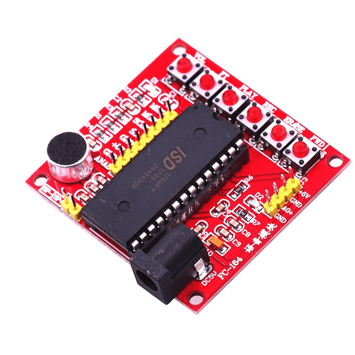 ISD1700 Series Voice Recording Module Power Amplifier Module Mito ISD1760 Module,1 x voice recording and playback module