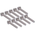 thumbnail image 1 of Loewten Tête Hexagonale à Bride, 10 Pcs Vis pour Fixation, 1 of 8