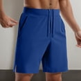thumbnail image 2 of ibiyuan Mens Athletic Shorts Mens Shorts Casual Chino Work Shorts Breathable Elastic Waist Sweat Shorts Men Drawstring Straight Leg Summer Shorts Summer Beach Golf Shorts, 2 of 5