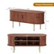 thumbnail image 3 of Mueble de TV moderno para sala de estar – Consola de madera para televisores hasta 80” – Puertas correderas, estantes ajustables y gabinete – Acabado nogal, manija negra Huang Xiuli, 3 of 8