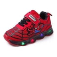 thumbnail image 1 of Zapatos deportivos para niños, zapatillas iluminadas de Spiderman, zapatos luminosos LED para niños, 1 of 3