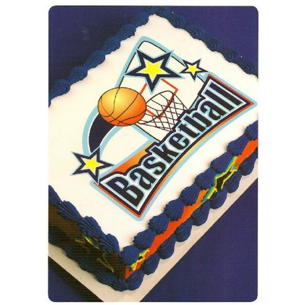 Basketball Edible Image Cake Topper