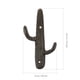 thumbnail image 4 of WORGEOUS Colgador de pared de estilo rústico Diseño de hierro fundido Colgador de ganchos dobles en forma de cactus, 4 of 8
