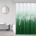 thumbnail image 2 of Get Naked Shower Curtain, Waterproof Textured Fabric Shower Curtain Set with 12 Stainless Hooks for Bathroom,Bath tub,Stalls,72"x72",Hunter Green, 2 of 6