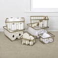 thumbnail image 3 of happimess BSK3001D-6SET Camden Vintage Industrial Handmade Wire Metal Nesting Storage Baskets, Gold (Set of 6), 3 of 6