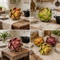 thumbnail image 2 of 3Pcs Artificial Artichokes, 4.33" Simulation Artichoke Fake Fruits for Home Kitchen Decor Wedding Table Fruit Basket Decoration(Yellow), 2 of 8