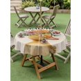 thumbnail image 5 of Outdoor Tablecloth with Umbrella Hole Zipper Spring Duck Round Tablecloth 54" Waterproof Outside Table Cloth Botanical Blossom Motif Country Florals Patio Table Cover Tablecloths for Picnic Party, 5 of 8
