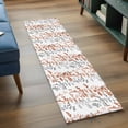 thumbnail image 3 of Runner Rug 2'x6', Orange Grey Botanical Washable Non-Slip Hallway Runner Rugs, Spring Floral Summer Farmhouse Bedside Rugs Floor Mats Carpet Runners for Kitchen Bathroom Laundry Room, 3 of 8