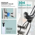 thumbnail image 2 of Wowow Single Handle Pull Down Sprayer Kitchen Faucet with Soap Dispenser in Vibrant Stainless Steel in Brushed Nickel, 2 of 5
