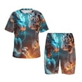 thumbnail image 1 of Fotbe Blue Dragon And White Tiger Pijama Estampada de 2 Piezas para Niños – Ropa de Dormir de Manga Corta Cómoda para Niños y Niñas, Camiseta y Shorts de Algodón-X-Large, 1 of 6