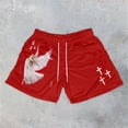 thumbnail image 4 of Pantalones cortos con estampado 3D para hombre y mujer, Shorts deportivos para gimnasio, entrenamiento, correr, de malla, de secado rápido, 4 of 5