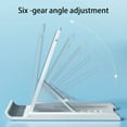 thumbnail image 1 of Ruiboury Folding Phone Holder Desktop Stand Smartphone Adjustable 6 Levels Tablet Universal Mount Mini Bracket Accessories White, 1 of 6
