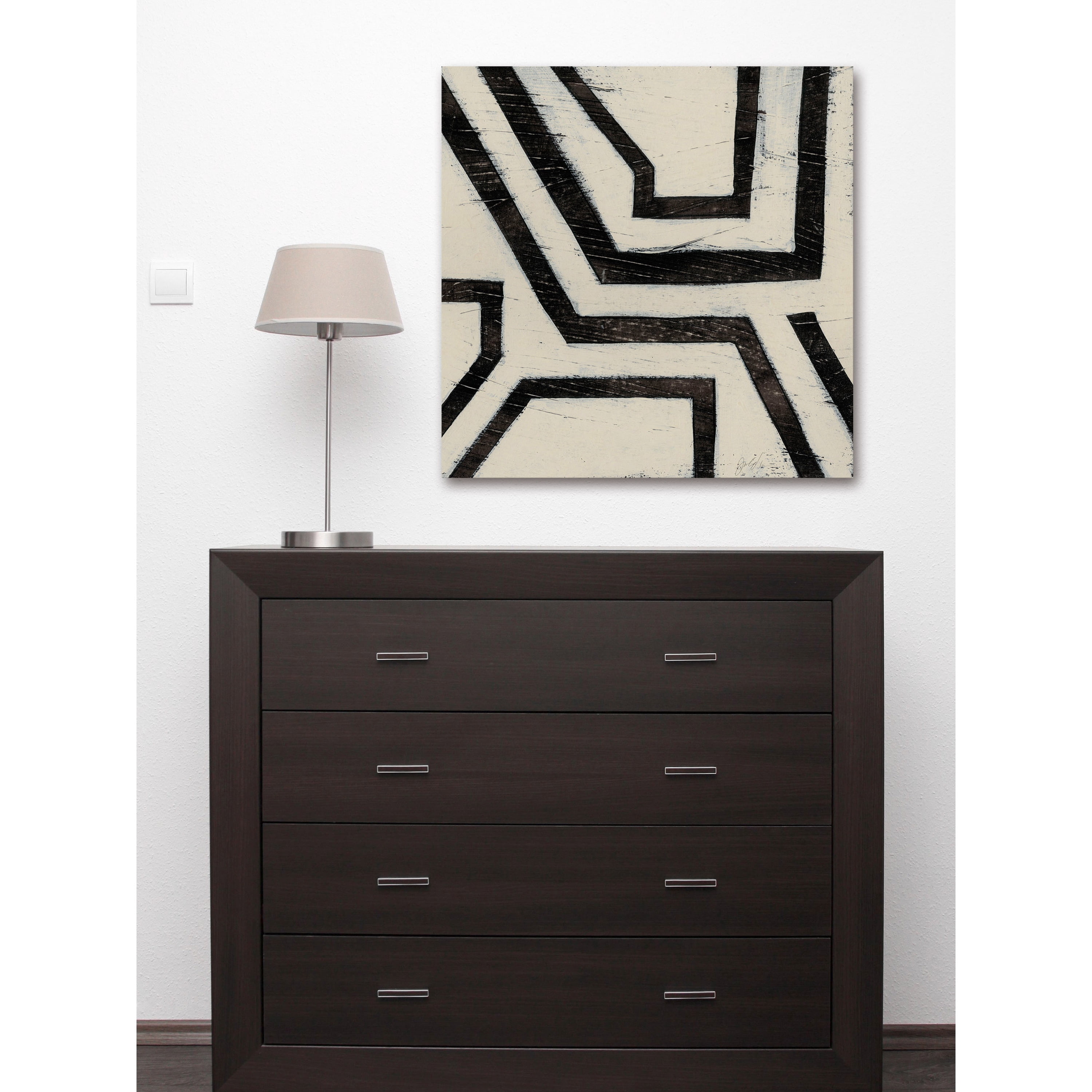 Marmont Hill "Hieroglyph III" Painting Print on Wrapped Canvas