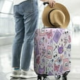 thumbnail image 2 of Purple Gothic Cat Crystal Pattern Luggage Cover Fashion Suitcase Cover Baggage Covers Fit 25-28 Inch Luggage (Go Travel), 2 of 5