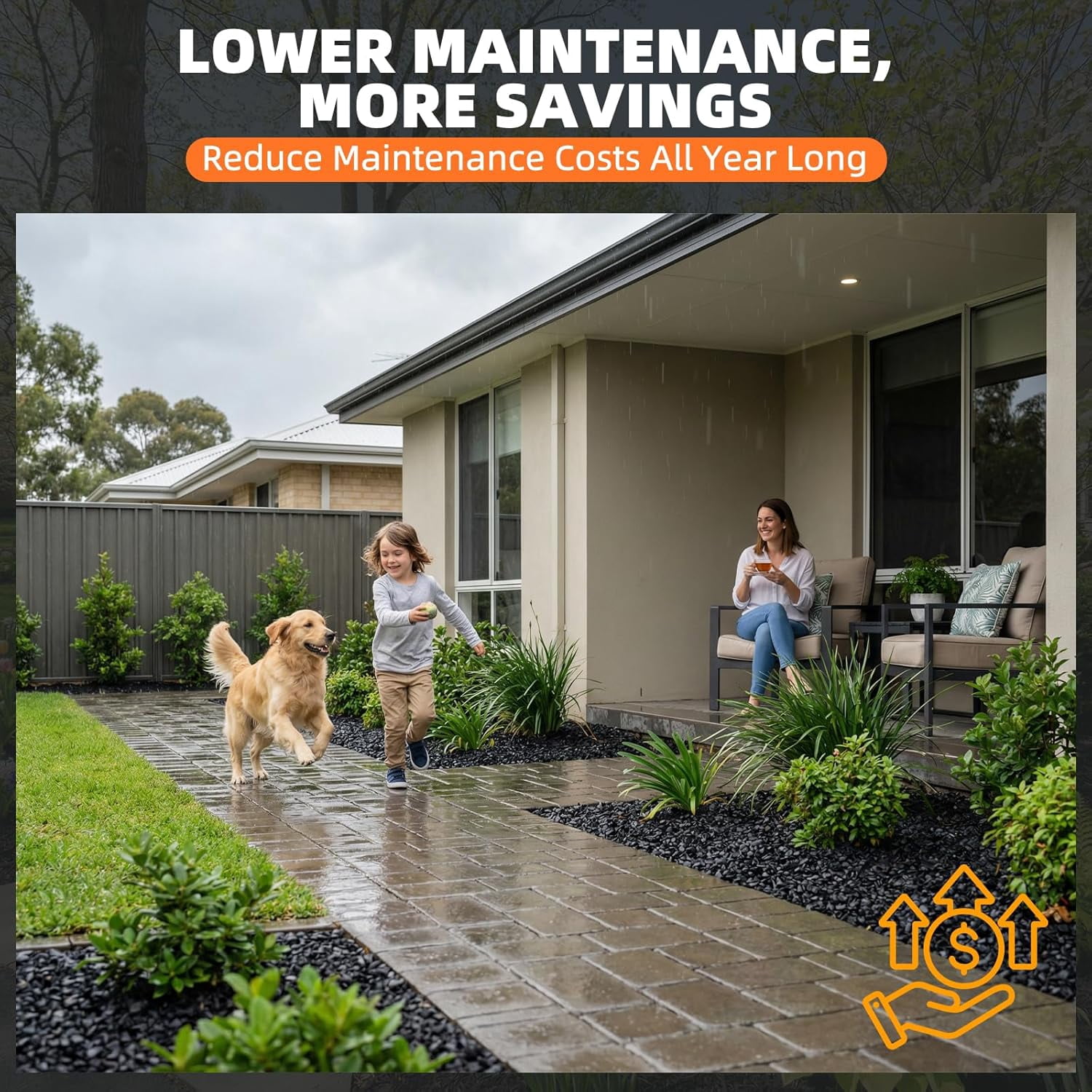 Rock Glue, 1 Gallon Mulch Bond for Landscaping with Sprayer, Ultra-Stick Mulch & Gravel Binder, Non-Toxic Pea Gravel Stabilizer, Landscape Adhesive for Paths, Patios & Borders