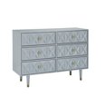 thumbnail image 1 of Geometric Six Drawer Dresser, Grey, 1 of 6