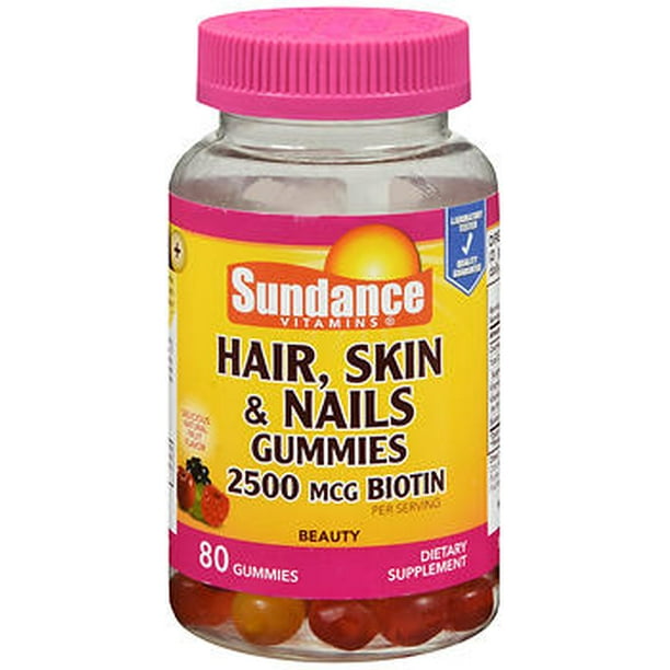 Sundance Hair, Skin And Nails With Biotin 2500 Mcg Beauty Gummies, 80 Ea -  