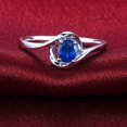 thumbnail image 4 of Solitaire Sapphire Engagement Ring on 10k White Gold, 4 of 4