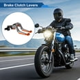 thumbnail image 2 of Palancas de freno y embrague cortas y largas para Kawasaki ZX14R 2006-2017, palanca de freno ajustable de motocicleta, aleación de aluminio, mango de titanio con extremo naranja, 2 of 6