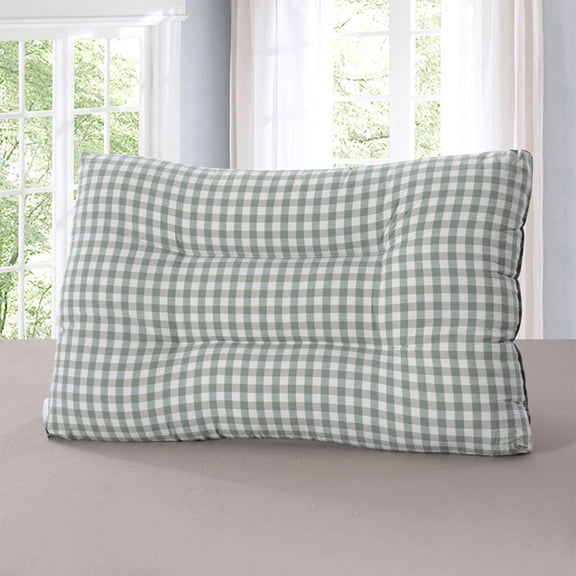 JingChun Flat Pillows for Sleeping Thin, Cotton Thin Pillow, Slim Bed Pillows for Stomach and Back Sleepers, Standard Size -17x27 in
