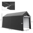 thumbnail image 3 of Galvanized Steel Tarp Shed / Resists Cracking & Peeling / Secure Mounting on Soft Ground, 3 of 5