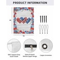 thumbnail image 2 of 4th of July RV Awning Sun Shade Screen 9'X7' American Flag Love Heart Mesh Sunscreen Poppy Flower Wood Awning Shade Screen with Zipper UV Blocker Completed Kits for RV Motorhome Camper, 2 of 7