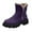 Purple, variant on Western Boots Womens Mid Knee High Boots Chunky Heel Slouchy Metal Buckle Side Zipper Fashion Winter Shoes Pink,7
