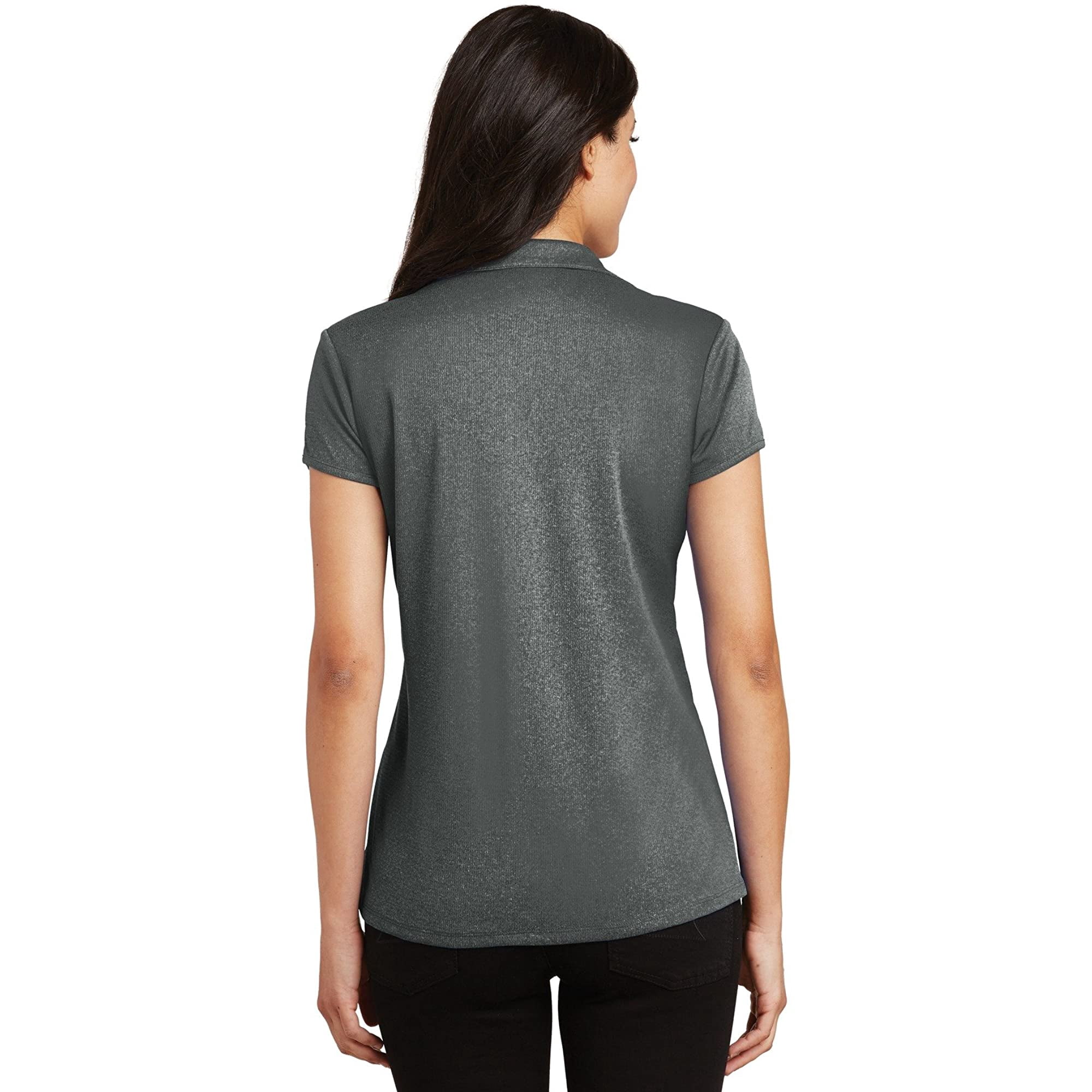 Port Authority Ladies Trace Heather Polo. L576 Xs Charcoal Heather