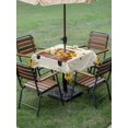 thumbnail image 3 of Outdoor Tablecloth with Umbrella Hole and Zipper, Sunflower Truck Square Table Cloth 54x54 Inch Waterproof Tablecloth, Summer Botanical Elegant Pastoral Floral Picnic Table Cover for Patio Camping, 3 of 7