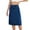 Blue, variant on MNCEKFOD Skirts for Women Summer 2025 Elastic Waist Denim Skirts Loose Trendy Solid Color A Line With Pockets Comfy and Soft Skirt Black L