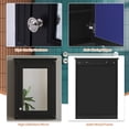 thumbnail image 4 of GZXS Wooden Medicine Cabinet, 20-inch Wall Mounted Bathroom Cabinet with Single Mirror Door & Adjustable Shelves for Bathroom, Living Room, Entryway, Black, 4 of 9