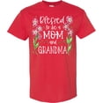 thumbnail image 3 of Inktastic Blessed to Be a Mom and Grandma Pink Flowers T-Shirt, 3 of 5