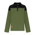 thumbnail image 3 of SCSAlgin Women Long Sleeve Denim Patchwork Tops Loose Fit Color Block Pullover Sweatshirt Retro Streetwear, 3 of 6
