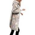 thumbnail image 5 of Hueook Boho Tops for Women Winter Casual Zipper Long Sleeve Pocket Hooded Mid-Length Printed Jacket Beige XL, 5 of 8