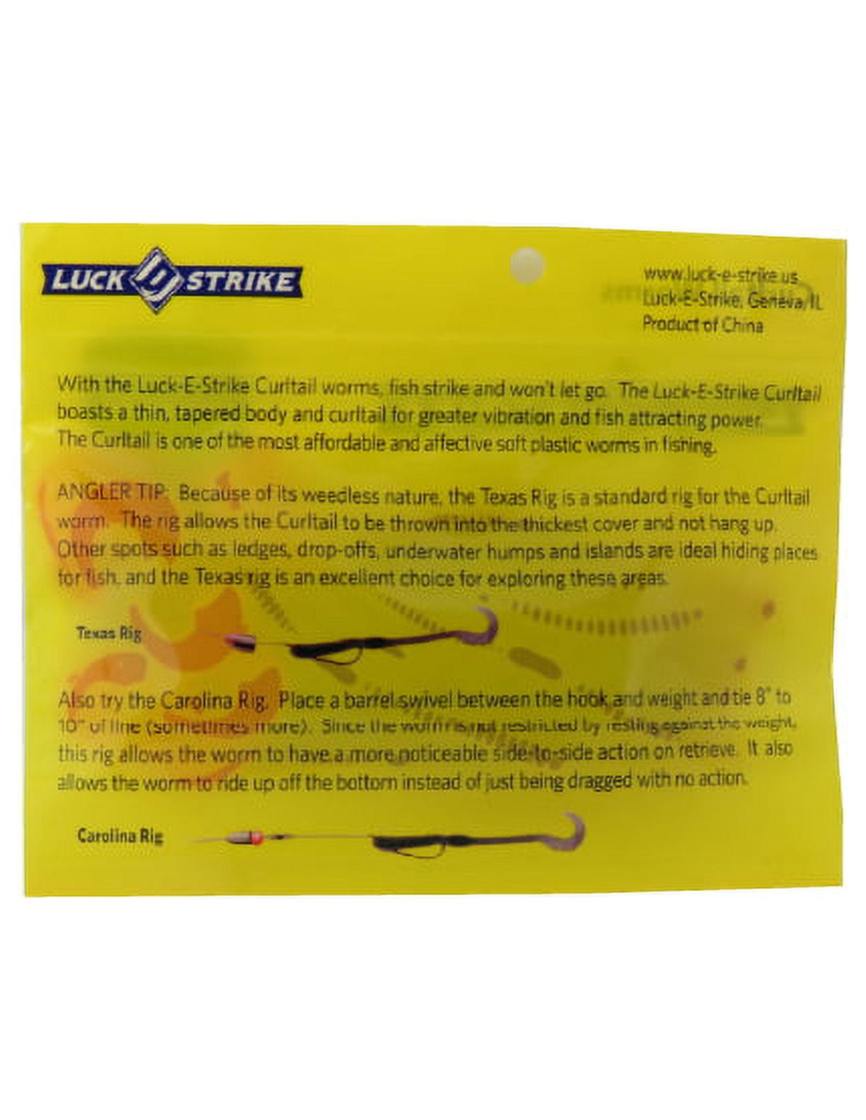 Luck-E-Strike, 6" Twirl Tail Worm, Electric Blue, Bass, Freshwater, Soft Baits
