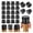 Black_Round L, variant on 24 Pcs Chair Leg Floor Protectors Square, Silicone Felt Furniture Leg Pads Caps Covers for Hardwood Floors (Fit:1-5/8" to 2")