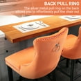 thumbnail image 4 of Bar Stools Set of 2, LEGAHOME Velvet Counter Height Bar Stools with Back, Button Tufted Upholstered Kitchen Island Chairs with Nailhead Trim, Solid Wood Legs, Footrest, Orange, 4 of 9