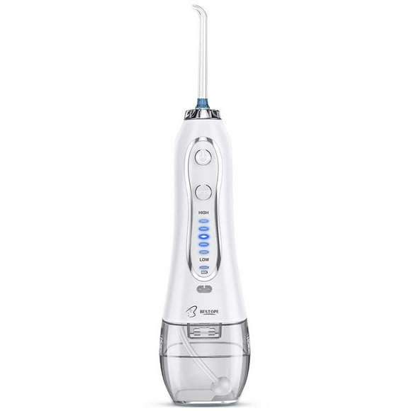 Seitruly Irrigador bucal inalámbrico para irrigadores bucales de agua con 5 modos, 6 puntas de chorro, IPX7 cuidado de los oídos No. 4 Seitruly CE009689-04