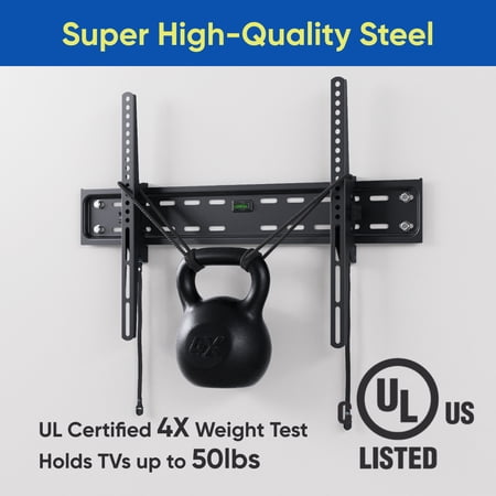 ONN TILTING TV WALL MOUNT FOR 19″ TO 50″ TVS, UL LISTED, UP TO 12° TILTING