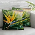 thumbnail image 3 of Orinice Bird of Paradise Flower Graphic Decorative Pillow Cover for Home Couch Living Room Bed Sofa 24x24in, 3 of 5