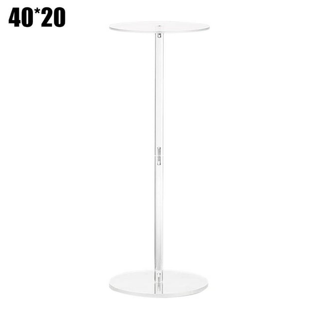 Acrylic Drink Table For Small Spaces, Tall Acrylic Flower Vase Flowers Stand, Tall For Living Table, Round Bathro Side Room,